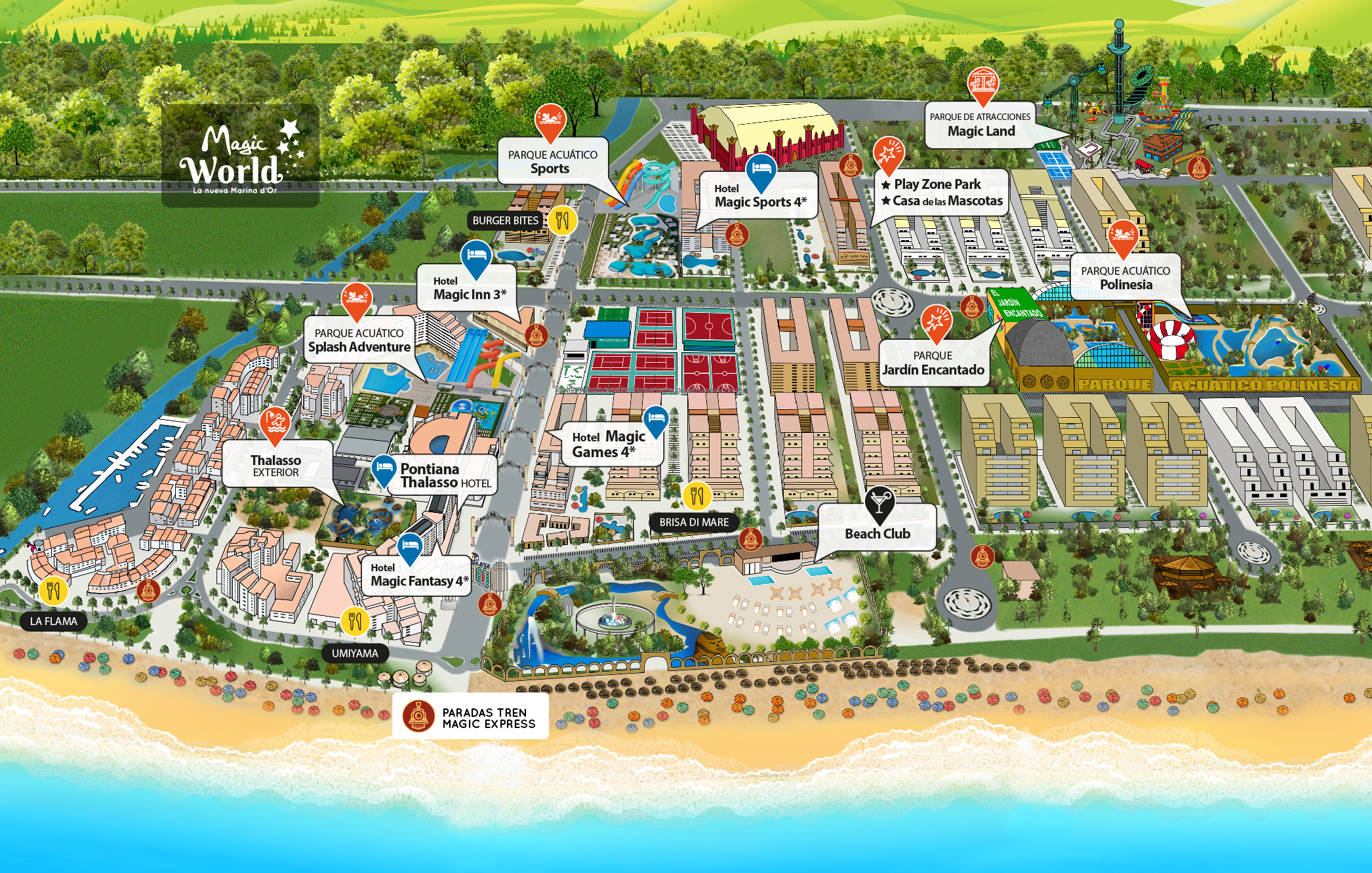 Mapa del Resort